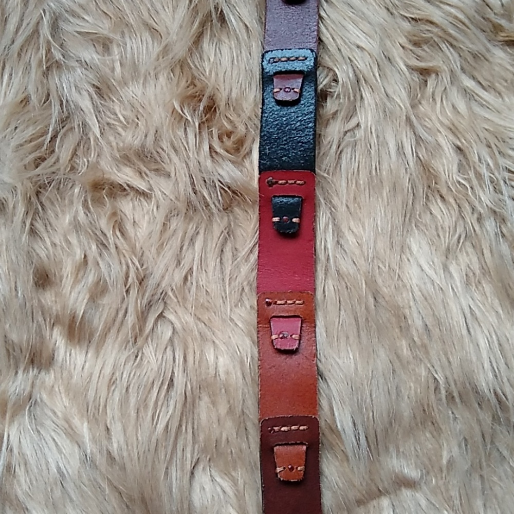 Fossil Genuine Leather Multicolored Belt Size S - Picture 7 of 8